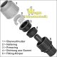 Klemmverbinder BDFast für Poolschlauch Winkel (i-i) Innen Ø Schlauch 25mm x 25mm