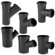 HT Abfluß, Abzweig, DN50 x DN50, Winkel 45 Grad mit...