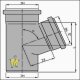 HT-Fittings für Abflußrohrsystem aus PP > Abzweig DN110/110 45°