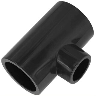Klebefittings aus PVC-U > Reduzier T Stück Mitten-Abgang reduziert für 50 x 20 x 50mm Rohr Außendurchmesser i-i-i 3 Muffen zum Verkleben Druck PN16 Bar Reduzierung Kupplung