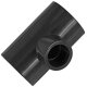 Klebefitting aus Kunststoff PVC, T-Stück reduziert, 50x20mm, Für Rohr-Außendurchmesser 50x20mm, zum Verkleben, Trinkwasser geeignet, Druck 16 Bar, Mittenabgang auf 20mm reduziert