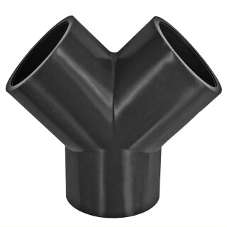 Klebefittings aus PVC-U > Y Stück Abzweig für 50mm Rohr Außendurchmesser i-i-i 3 Muffen zum Verkleben Druck PN16 Bar Kupplung Anschluss Verbinder 2 Wege Verteiler