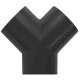 Klebefittings aus PVC-U > Y Stück Abzweig für 50mm Rohr Außendurchmesser i-i-i 3 Muffen zum Verkleben Druck PN16 Bar Kupplung Anschluss Verbinder 2 Wege Verteiler