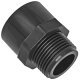 Klebefitting aus Kunststoff PVC, Übergang AG, 20mm x 1/2“, Für Rohr-Außendurchmesser 20mm, zum Verkleben, Trinkwasser geeignet, Druck 16 Bar, Mit 1/2 Zoll Außengewinde, Adapter