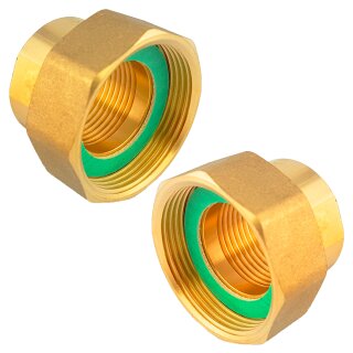 Pumpenverschraubungs-Set Messing 1 1/2" Überwurfmutter x 1" IG