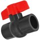 Klebefittings aus PVC-U > Kugelhahn mit Griff rot...
