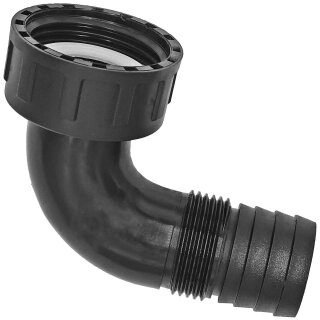 Gewinde-Fittings aus Kunststoff > Winkelschlauchtülle mit Innengewinde Überwurfmutter (IG-Tülle+AG3/4")