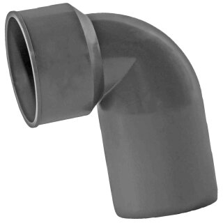 HT Abflußrohr-System > Siphon Anschlußwinkel 28-34mm x DN32 mit Gummimanschette Innendurchmesser 28 bis 34mm für Siphonrohr, Steck-Ende AußenØ 32mm für Rohr Muffe DN32, Waschbecken