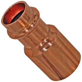 Pressfittings für Kupferrohr > Reduzierstück mit Einsteck-Ende aus Kupfer 2415.1 (i-a) 22 mm x 42 mm