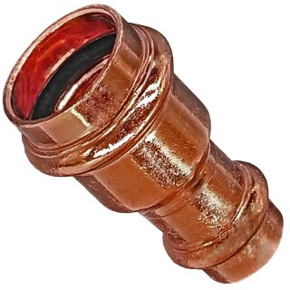 Pressfittings für Kupferrohr > Muffe reduzierend aus Kupfer 2415.2 (i-i) 22 mm x 15 mm