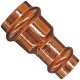Pressfittings für Kupferrohr > Muffe reduzierend aus Kupfer 2415.2 (i-i) 22 mm x 15 mm
