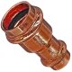 Pressfittings für Kupferrohr > Muffe reduzierend aus Kupfer 2415.2 (i-i) 18 mm x 15 mm