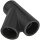 Klebefittings aus PVC-U > T Stück 45° Grad Abzweig für 25mm Rohr Außendurchmesser i-i-i 3 Muffen zum Verkleben Druck PN16 Bar Verteiler Kupplung Anschluss Verbinder
