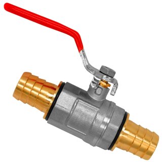 Kugelhahn mit 2x Schlauchtülle 3/4"Hahn +Tülle 3/4" Ø ca.21mm