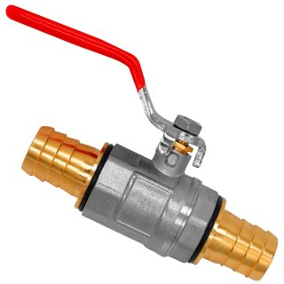 Kugelhahn mit 2x Schlauchtülle 1"Hahn +Tülle 1" Ø ca.26mm