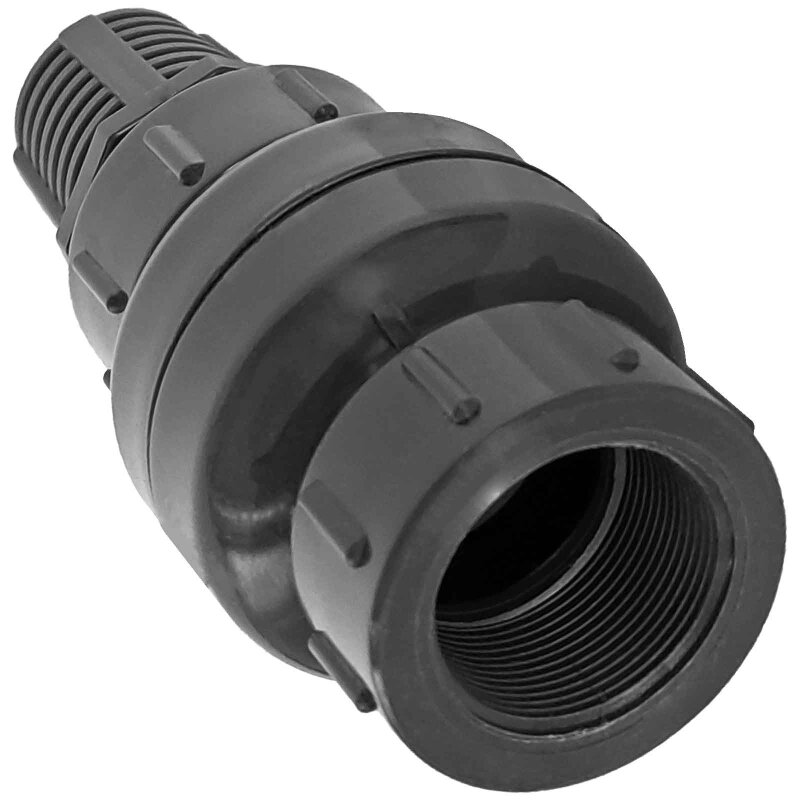 MegaHaustechnik Filterkorb Mit 1 Zoll Innengewinde – PP-Kunststoff-Fitting, Für Trinkwasser, Säuren, Laugen – Für Bewässerung, Pool & Industrie – Schwarz, 10 Bar