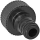Gewindefittings aus Kunststoff > Anschlußstück Stecker für Gardena Buchse aus Kunststoff PP mit 3/4 Zoll Innengewinde und Dichtung IG Gewindefitting aus Kunststoff PP Wasserhahn Schlauch Schnellkupplung Adapter Verbinder