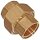 Gewinde-Fitting aus Messing > Verschraubung flach dichtend mit Innengewinde (IG-IG) 1/2 Zoll Rohr-Innengewinde