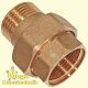 Gewinde-Fitting aus Messing > Verschraubung flach dichtend mit Innengewinde und Außengewinde (IG-AG) 1 1/2 Zoll Rohrgewinde