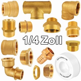 1/4 Zoll Gewinde-Fittings aus Messing