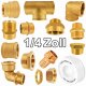 1/4 Zoll Gewinde-Fittings aus Messing