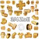 3/4 Zoll Gewinde-Fittings aus Messing