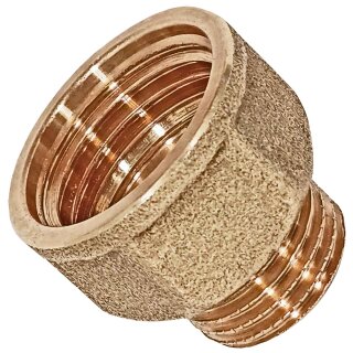 3/4 Zoll Gewinde-Fittings aus Messing Doppelnippel AG reduziert x IG 3/4 Zoll auf 1 Zoll