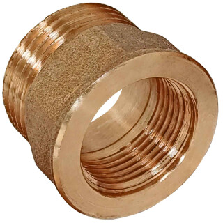 1 Zoll Gewinde-Fittings aus Messing Doppelnippel IG reduziert x AG 1 Zoll auf 1 1/4 Zoll