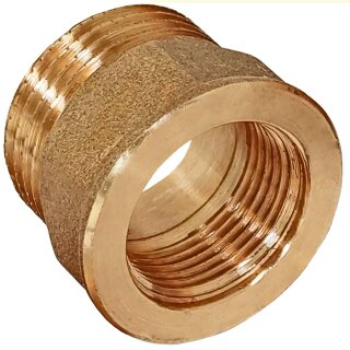 1 1/2 Zoll Gewinde-Fittings aus Messing Doppelnippel IG reduziert x AG 1 1/2 Zoll auf 2 Zoll