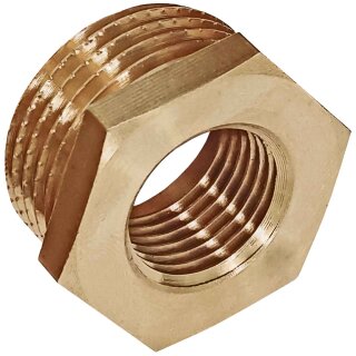 2 Zoll Gewinde-Fittings aus Messing Reduzierstück AG x IG red. 2 Zoll auf 1 1/2 Zoll