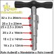 MegaHaustechnik Kalibriererdorn aus Metall für Mehrschichtverbundrohr 16x2 + 20x2 + 25x2,5 + 26x3 + 32x3 mm Rohr-Außendurchmesser x Wandstärke entspricht Rohr-Innendurchmesser 12 16 20 26 mm