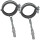 Rohrschellen aus Stahl verzinkt mit Gelenk und Schallschutz - Set mit Stockschrauben und Dübel für Rohr-Aussen-Ø 32 - 36 mm 2 Stück