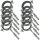 Rohrschellen aus Stahl verzinkt mit 2 Schrauben und Schallschutz - Set mit Stockschrauben und Dübel für Rohr-Aussen-Ø 38 - 43 mm 10 Stück
