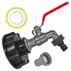 IBC Tank Anschluß S60x6 Adapter Auslaufhahn Stecker...