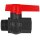 Gewinde-Fittings aus Kunststoff > Kugelhahn roter Griff mit Aussengewinde und Innengewinde (AG-IG)