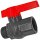 Gewinde-Fittings aus Kunststoff > Kugelhahn roter Griff mit Aussengewinde und Innengewinde (AG-IG) 1" Rohr-Zoll mit Innen.-  und Aussengewinde