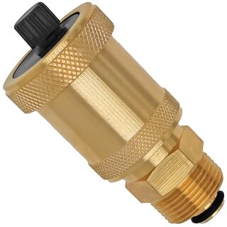 Automatischer Schnellentlüfter aus Messing mit 1/2 Zoll Außengewinde AG DN15 Heizung Montageventil Entlüftungsventil