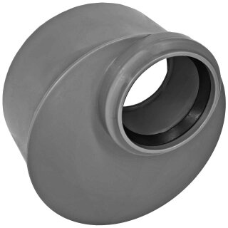 HT-Fittings für Abflußrohrsystem > Reduktion kurz exzentrisch DN90 x DN50