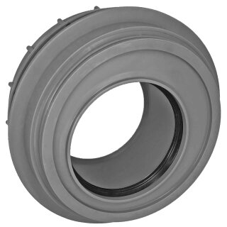 HT Abflußrohr-System > Anschraubmuffe DN75 an Wandung von Tank Regentonne für Rohr Außendurchmesser 75mm, Durchführung Verbinder Verschraubung Kanalrohr Abwasser Abfluss Leitung Lüftung Kunststoff grau