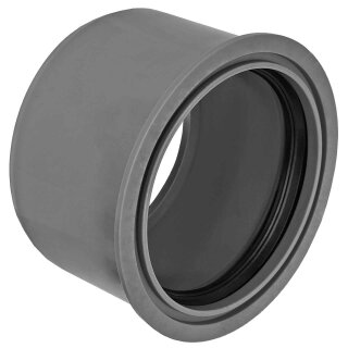 HT Abflußrohr-System > Reduzierung zentrisch superkurz mit Muffe DN110 x Rohr DN125, für Rohr Außendurchmesser 110mm auf Steck-Ende außen Ø 125mm, Reduktion Erweiterung Reduzier Stück Übergang Adapter