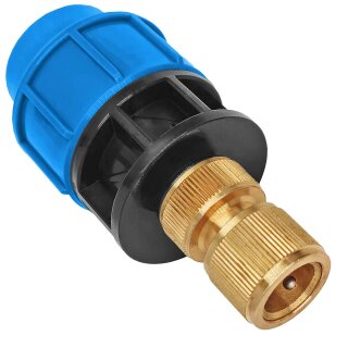 Klemmverbinder Übergang mit Buchse für Gardena aus PP Kunststoff + Messing