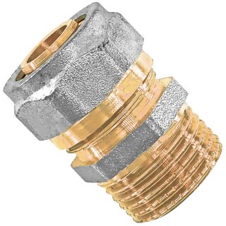 Schraubfitting für Mehrschichtverbundrohr > Übergang mit Außengewinde (i-AG) Für 32x3 Rohr-AußenØ mit 1 Zoll Gewinde