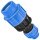 PP-Fitting Klemmverbinder, Reduzierung Kupplung, 50 x 32mm, Trinkwasser geeignet, Druck 16 Bar, für PE-Rohr-Außendurchmesser 50mm, auf 32mm reduziert, Muffe Reduktion, blau