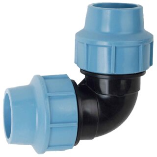 PP Klemmverbinder-Fitting für PE-Rohr > Winkel 90 Grad (i-i)