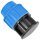 PP-Fitting Klemmverbinder, Stopfen, 32mm, Trinkwasser geeignet, Druck 16 Bar, für PE-Rohr-Außendurchmesser 32mm, Kappe Endstück Verschluß Abschluß Deckel, blau