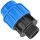 PP-Fitting Klemmverbinder, Übergang, 32mm x 3/4 Zoll AG, Trinkwasser geeignet, Druck 16 Bar, für PE-Rohr-Außendurchmesser 32mm, 3/4 Zoll Außengewinde, Adapter blau