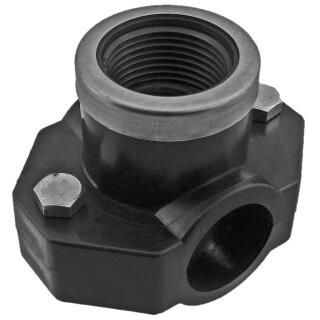 PP Fitting Klemmverbinder für PE Rohr > Anbohrschelle für 32mm Außendurchmesser, mit 3/4 Zoll Innengewinde Trinkwasser PN16 Verschraubung