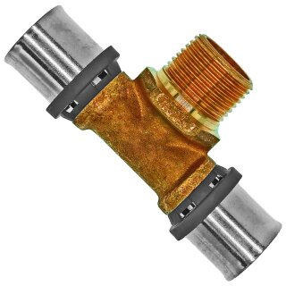 Press-Fitting für Mehrschichtverbundrohr > T-Stück mit Außengewinde (i-AG-i)