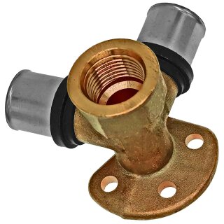 Press-Fitting für Mehrschichtverbundrohr > Wandwinkel Doppelt V-Form (i-IG-i) 2x Ø 16mm x 2,0mm auf 1/2 Zoll
