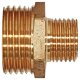 Gewinde-Fitting aus Messing > Doppelnippel reduzierend (AG-AG) 3/8 Zoll auf 1/4 Zoll